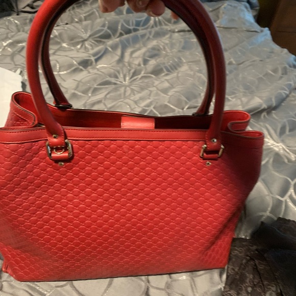 Authentic Gucci large soft tote by Alessandro Michele Red. Microguccissima - Picture 14 of 15